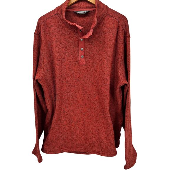 Mountain Khakis 1/4 Snap Mens XL Norris Classic Fit Pullover Rust Orange - Picture 1 of 8